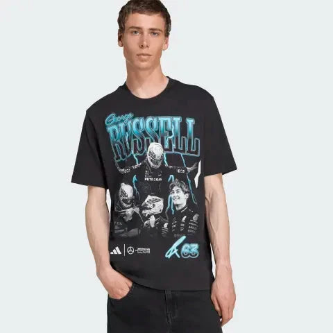 Mercedes - AMG Petronas Formula One Men's George Russell T-Shirt - Black Endless Racegear