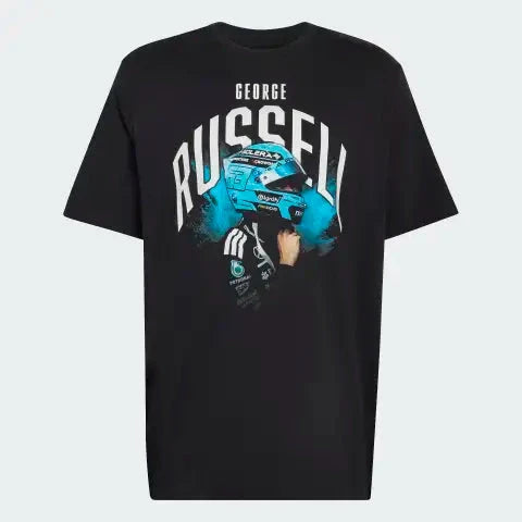 Mercedes - AMG Petronas Formula One George Russell Men's Graphic T-Shirt - Black Mercedes AMG Petronas