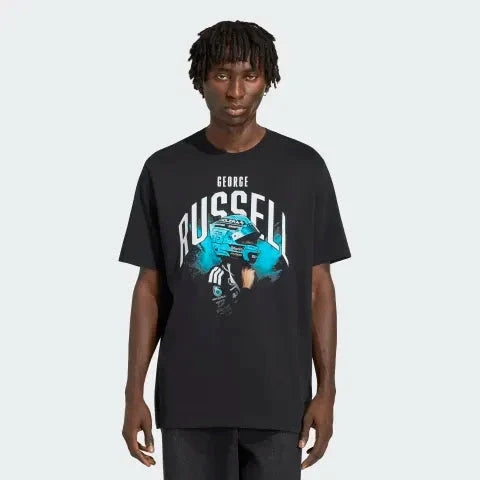 Mercedes - AMG Petronas Formula One George Russell Men's Graphic T-Shirt - Black Mercedes AMG Petronas