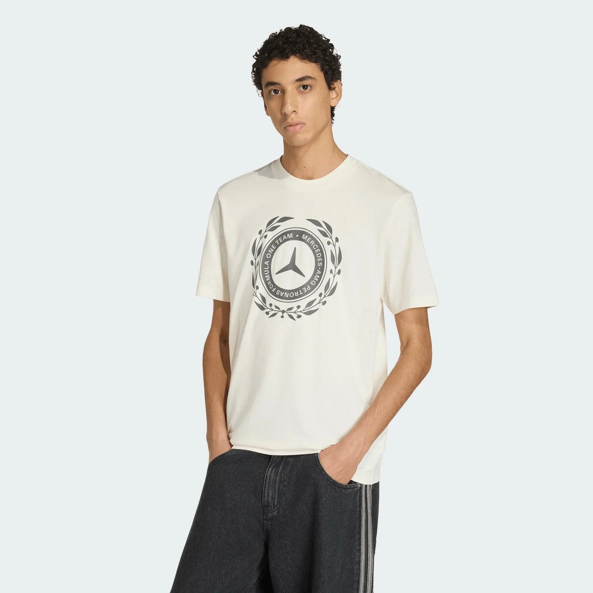 Mercedes - AMG Petronas Formula One Men's Silver Arrows Logo T-Shirt - Off White Mercedes AMG Petronas