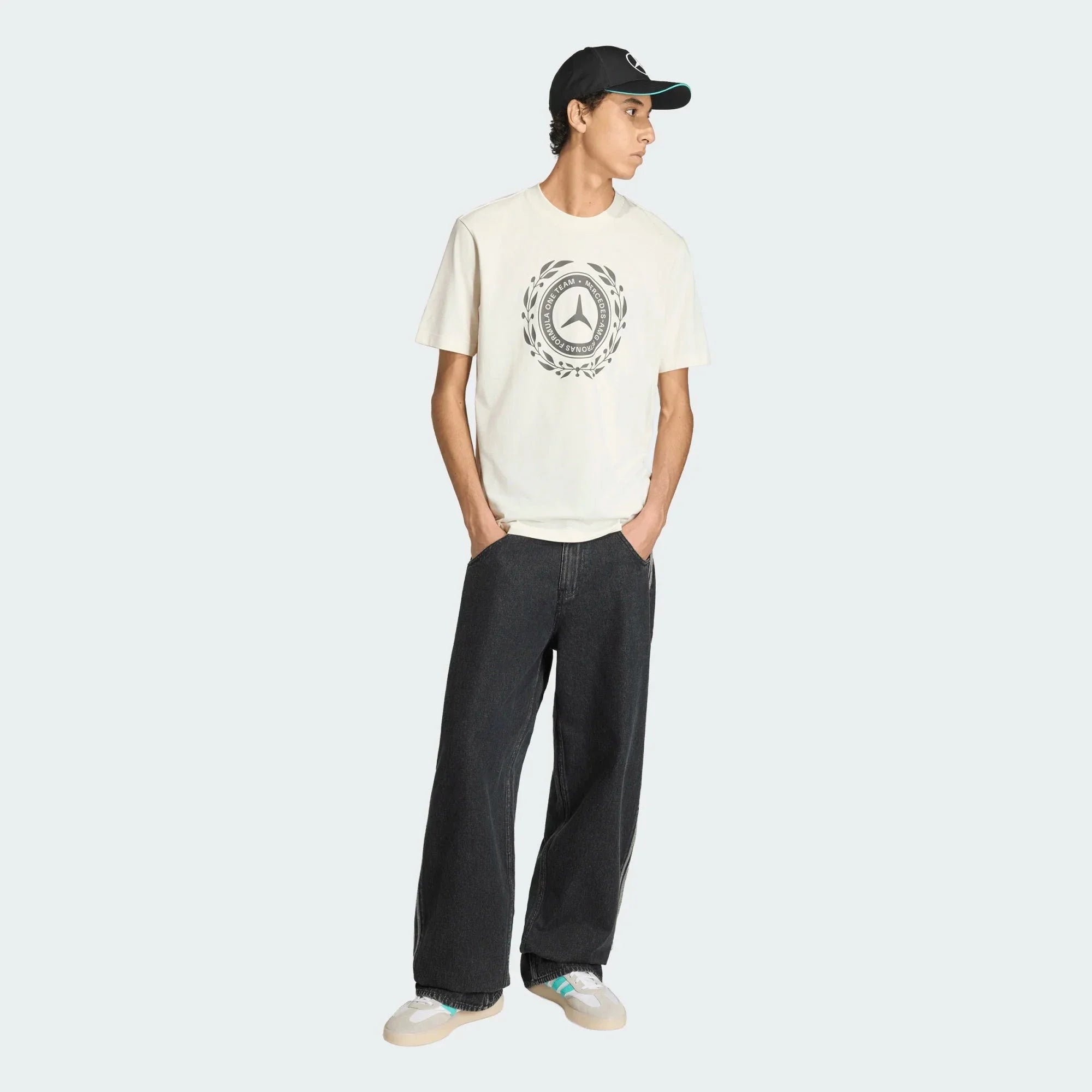 Mercedes - AMG Petronas Formula One Men's Silver Arrows Logo T-Shirt - Off White Mercedes AMG Petronas
