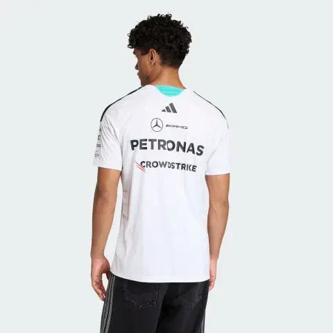 Mercedes - AMG Petronas Formula One 2026 Men's Team Jersey T-Shirt - White/Black Mercedes AMG Petronas