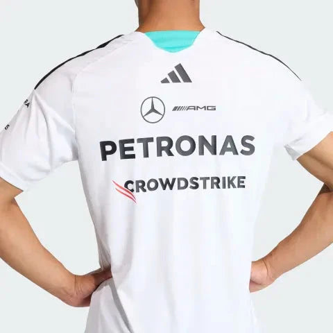 Mercedes - AMG Petronas Formula One 2026 Men's Team Jersey T-Shirt - White/Black Mercedes AMG Petronas