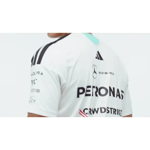 Mercedes - AMG Petronas Formula One 2026 Men's Team Jersey T-Shirt - White/Black Mercedes AMG Petronas
