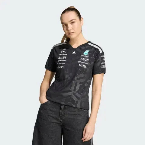 Mercedes - AMG Petronas Formula One 2026 Women's Team Driver Jersey - Black/White Mercedes AMG Petronas
