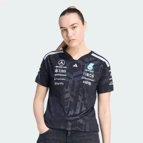 Mercedes - AMG Petronas Formula One 2026 Women's Team Driver Jersey - Black/White Mercedes AMG Petronas