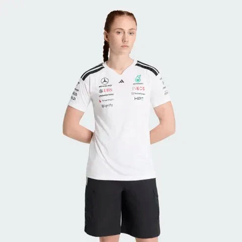 Mercedes - AMG Petronas Formula One 2026 Women's Team Driver Jersey - Black/White T-shirts Mercedes AMG Petronas XXS White 