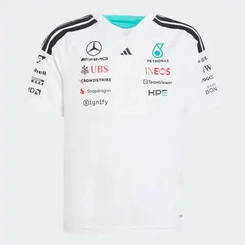Mercedes - AMG Petronas Formula One 2026 Kids Team Driver Jersey - Youth Black/White T-shirts Mercedes AMG Petronas XS White 