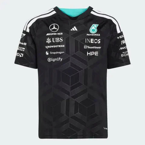 Mercedes - AMG Petronas Formula One 2026 Kids Team Driver Jersey - Youth Black/White T-shirts Mercedes AMG Petronas XS Black 