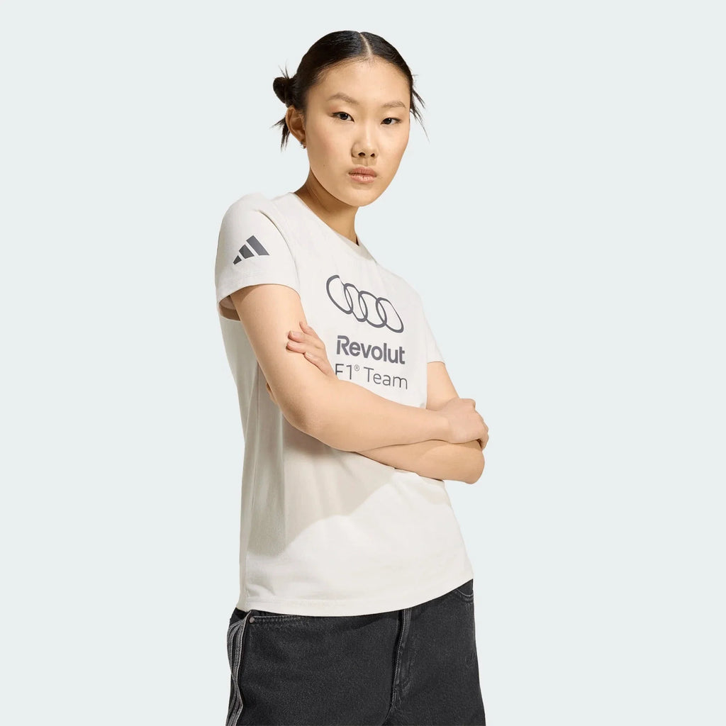 Audi Formula One Women's DNA Graphic T-Shirt - White Audi F1
