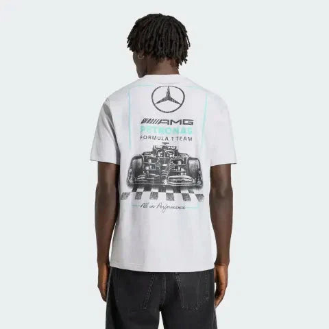 Mercedes - AMG Petronas Formula One Men's Graphic T-Shirt - Grey Mercedes AMG Petronas