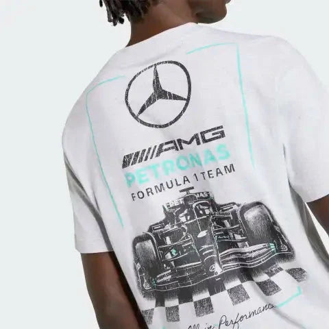 Mercedes - AMG Petronas Formula One Men's Graphic T-Shirt - Grey Mercedes AMG Petronas