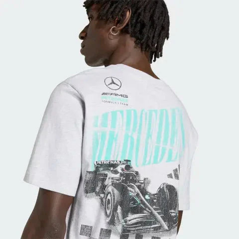 Mercedes - AMG Petronas Formula One Men's Car Graphic T-Shirt - Grey Mercedes AMG Petronas
