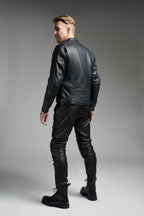TWIN LEATHER JACKET BLACK - Men’s Leather Motorcycle Jacket Pando Moto