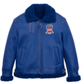 Buy Best Original Winter Avirex B3 Shearling Mazarine Blue Leather Jackets For Sale rfxleatherofficial