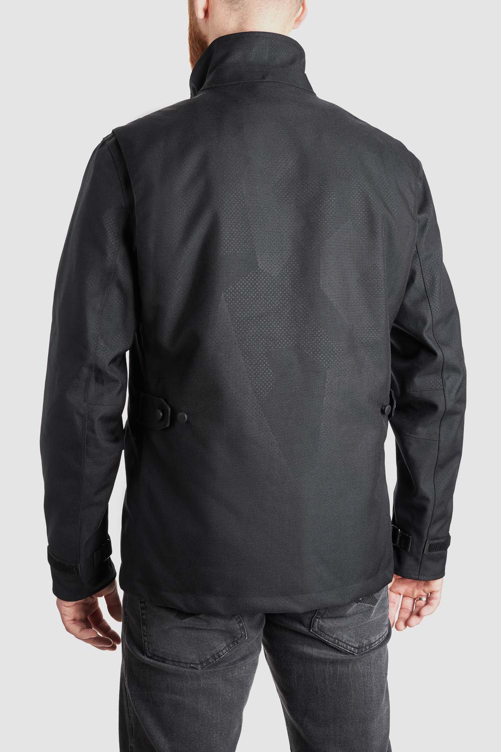M65 WP JACKET BLACK - Slim-Fit Waterproof Motorcycle Jacket Pando Moto
