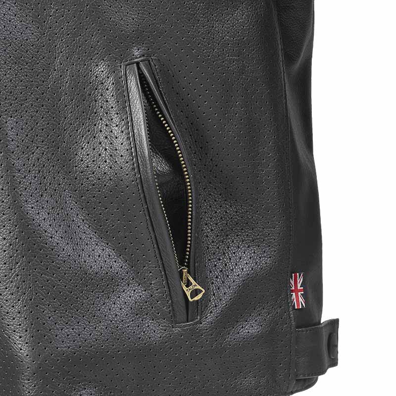 Braddan Black Retro Air Race Leather Jacket Triumph