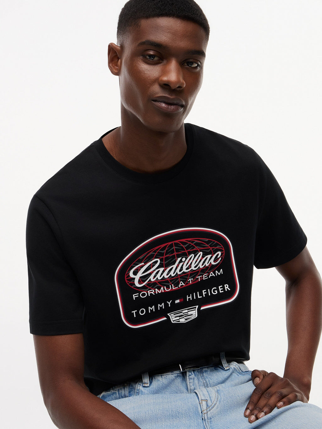 Cadillac F1 Racing Script Graphic T-Shirt - Black Cadillac F1