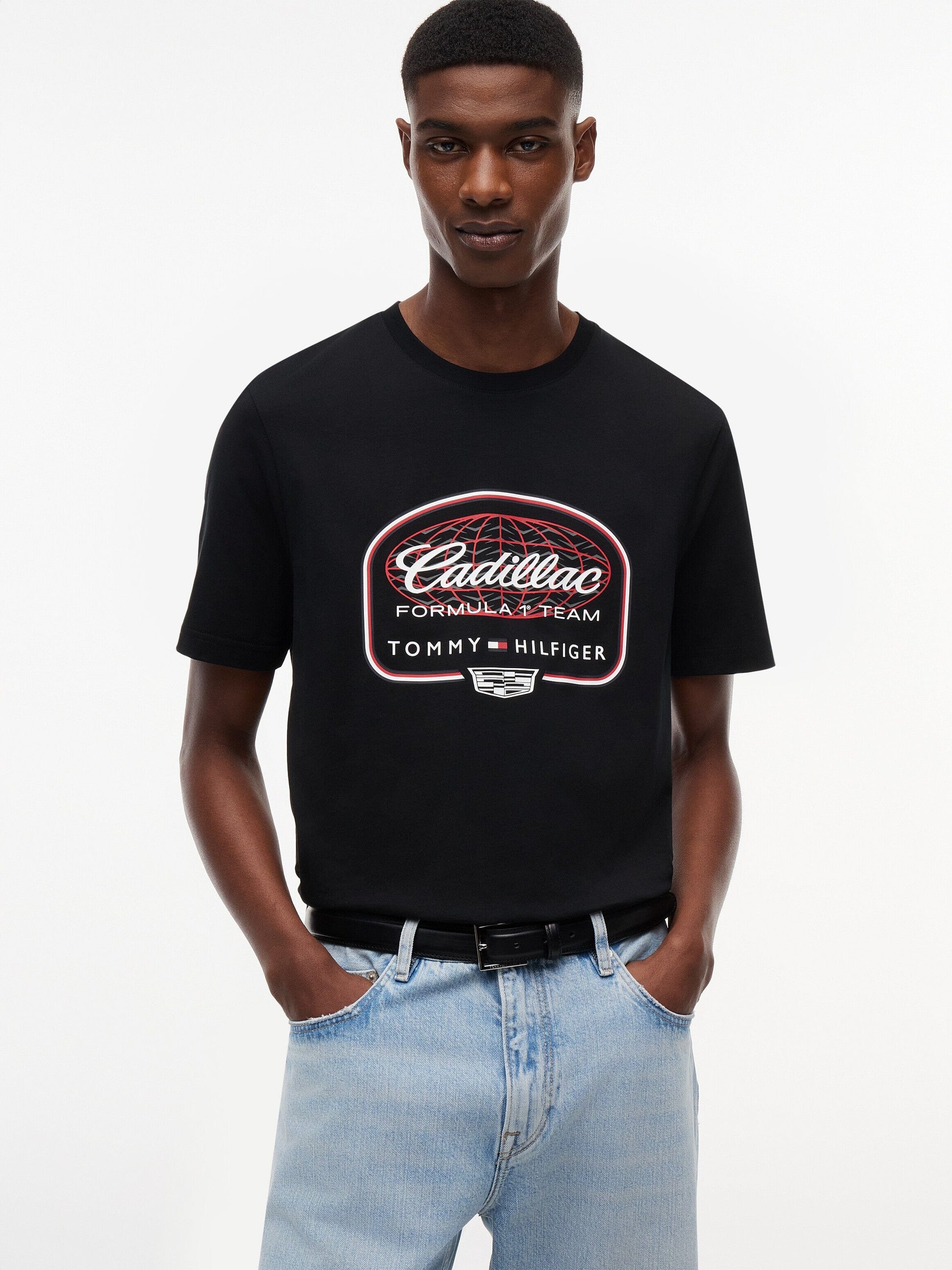 Cadillac F1 Racing Script Graphic T-Shirt - Black Cadillac F1