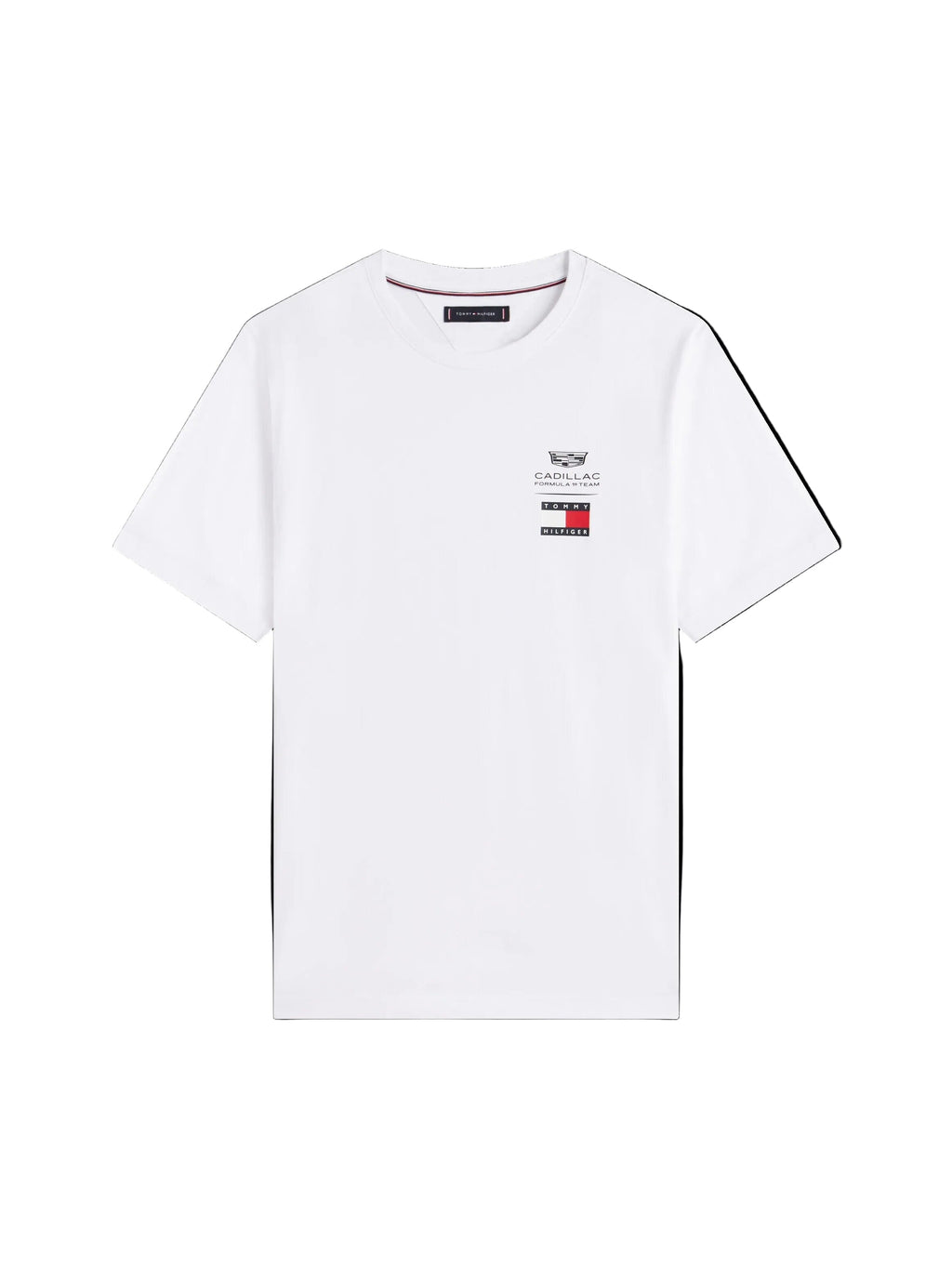 Cadillac F1 Small Logo T-Shirt - Black/White T-shirts Cadillac F1 XXS White 