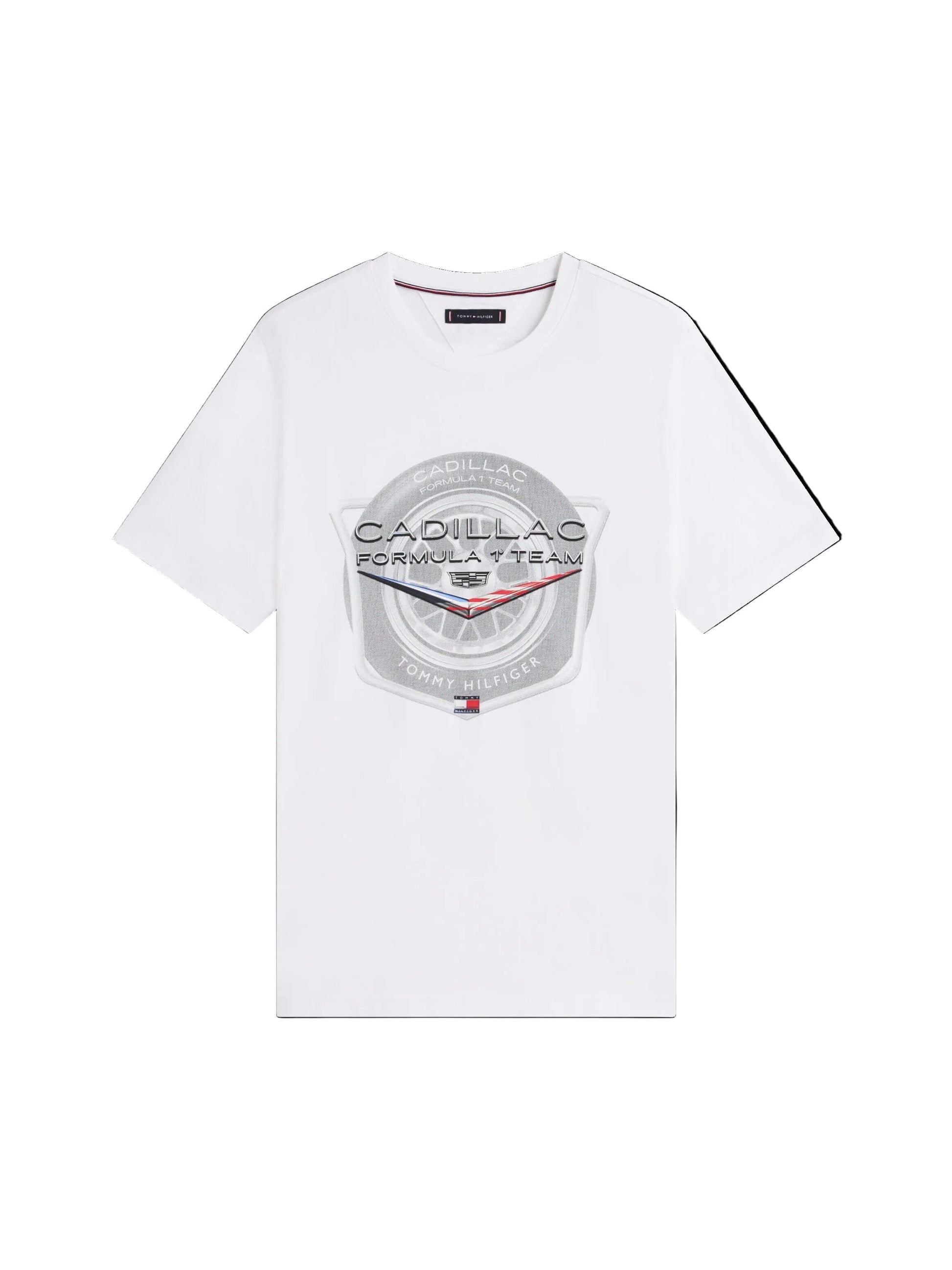 Cadillac F1 Tire Graphic T-Shirt - White Cadillac F1