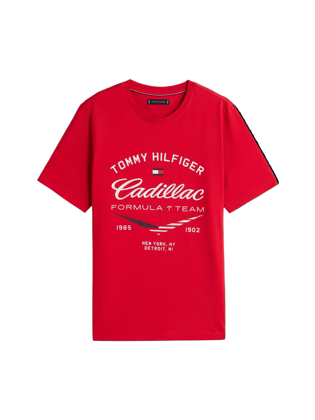 Cadillac F1 Racing Varsity Graphic T-Shirt - Red Cadillac F1