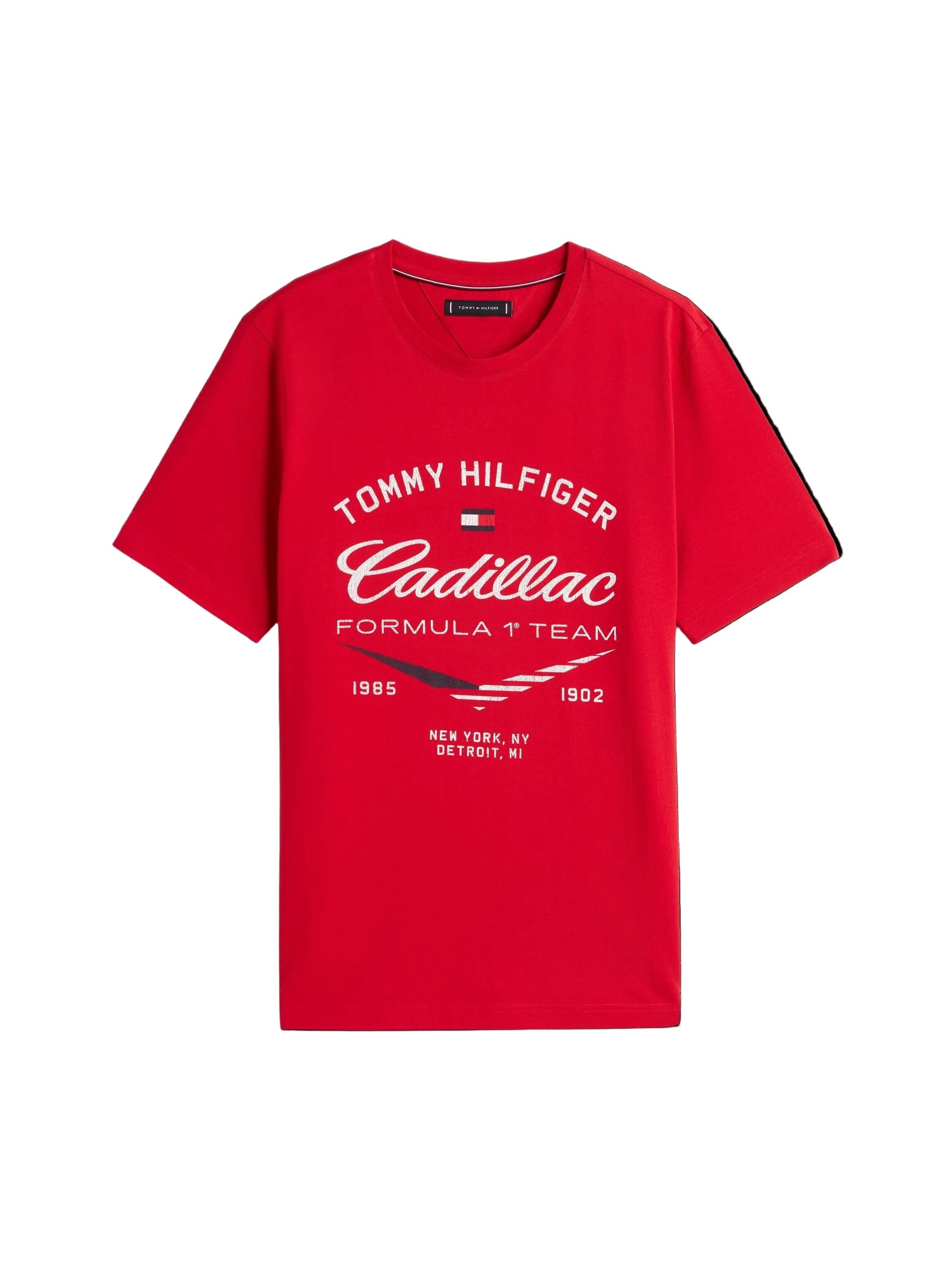 Cadillac F1 Racing Varsity Graphic T-Shirt - Red Cadillac F1