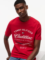 Cadillac F1 Racing Varsity Graphic T-Shirt - Red Cadillac F1