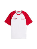 Cadillac F1 Racing Varsity Raglan T-Shirt - White Cadillac F1