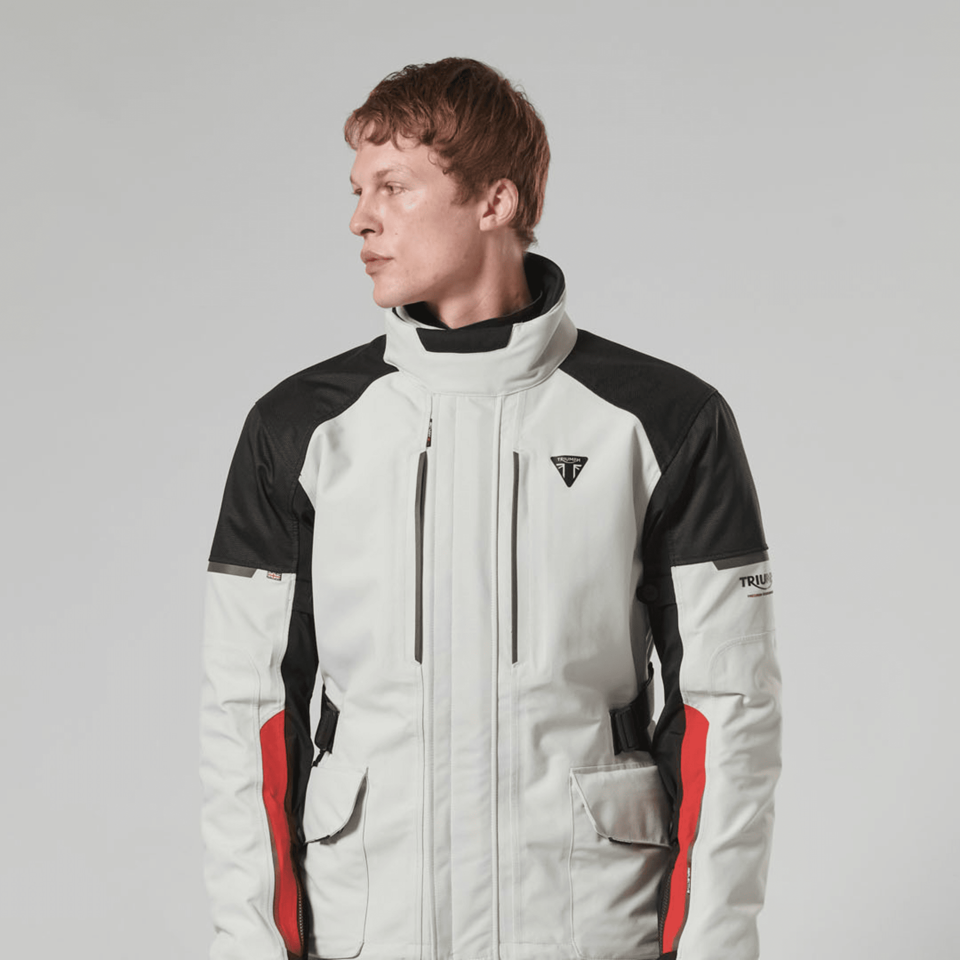 Tourer Lite White Textile Jacket Triumph
