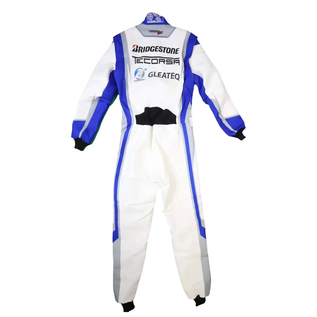 Marina Unik GLEATEQ White Kart Racing Suits- Ex Race Gear