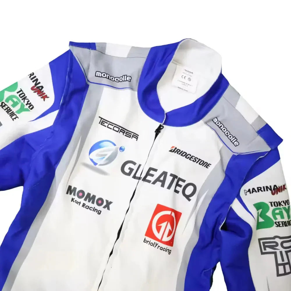 Marina Unik GLEATEQ White Kart Racing Suits- Ex Race Gear
