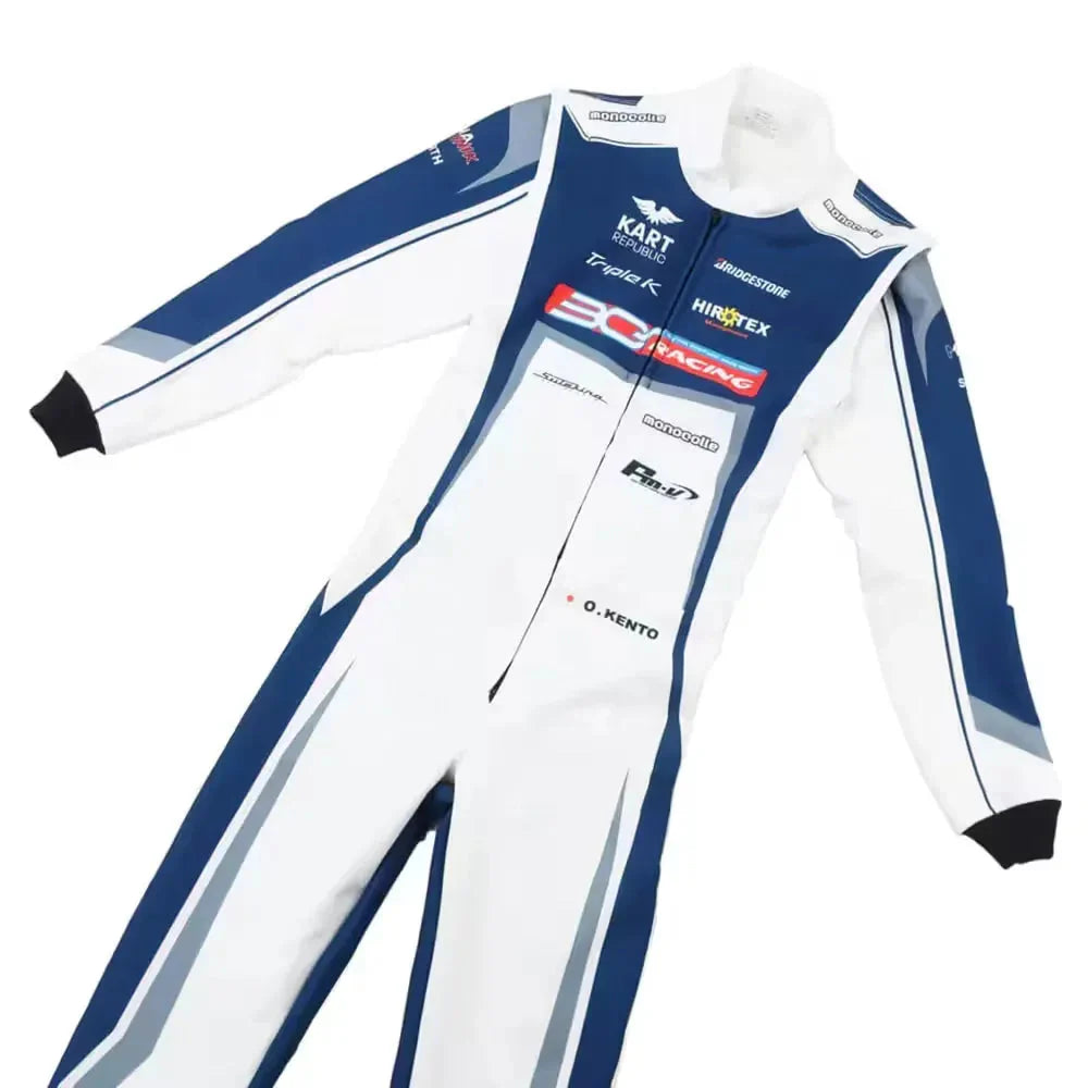 Marina Unik Kento White Racing Kart Suits DASH RACEGEAR