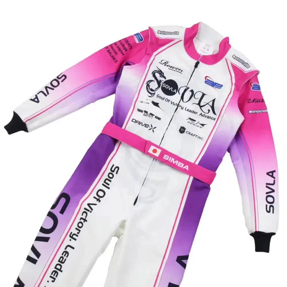 Marina Unik Sovla White Racing Kart Suits DASH RACEGEAR