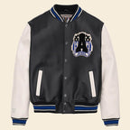 New White/Black Avirex Leather American Varsity Jacket - Endless Racegear