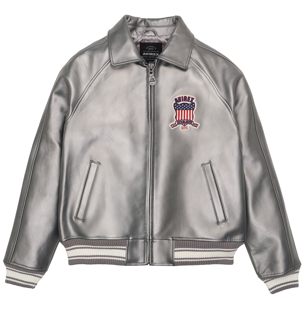 Purchase Best Style Of Metallic Silver Of Fashion Bomber Leather Jackets For Mens rfxleatherofficial