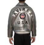 Purchase Best Style Of Metallic Silver Of Fashion Bomber Leather Jackets For Mens rfxleatherofficial