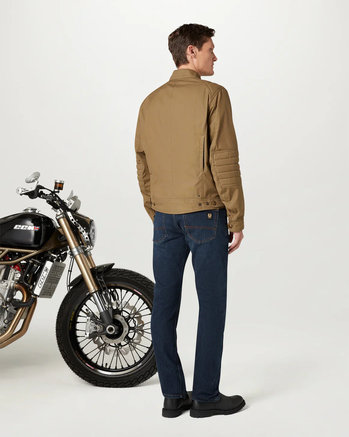 *New* Belstaff Roberts Cotton Canvas Motorcycle Jacket - Olive