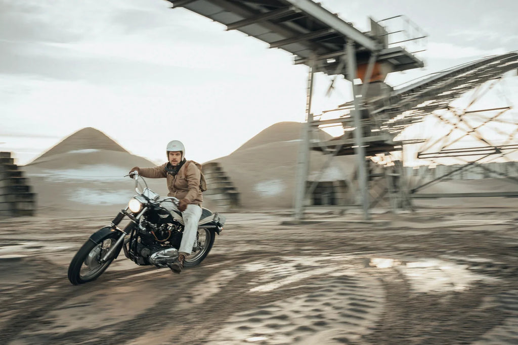 Age of Glory - Runaway Men's Motorcycle Shacket - Desert Khaki