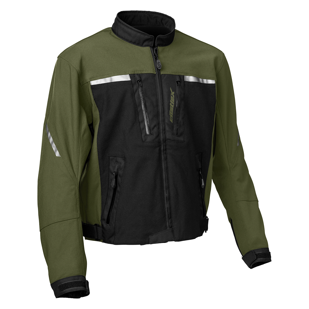 [Color:::Olive / Black] Castle X Men's Rush Motorcycle Jacket
