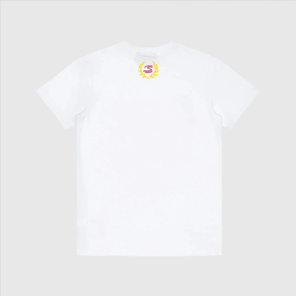 Ayrton Senna F1 Senninha T-Shirt - White/Red/Blue Endless Racegear