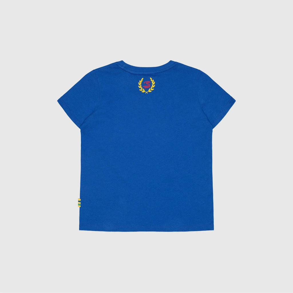 Ayrton Senna F1 Senninha T-Shirt - White/Red/Blue Endless Racegear