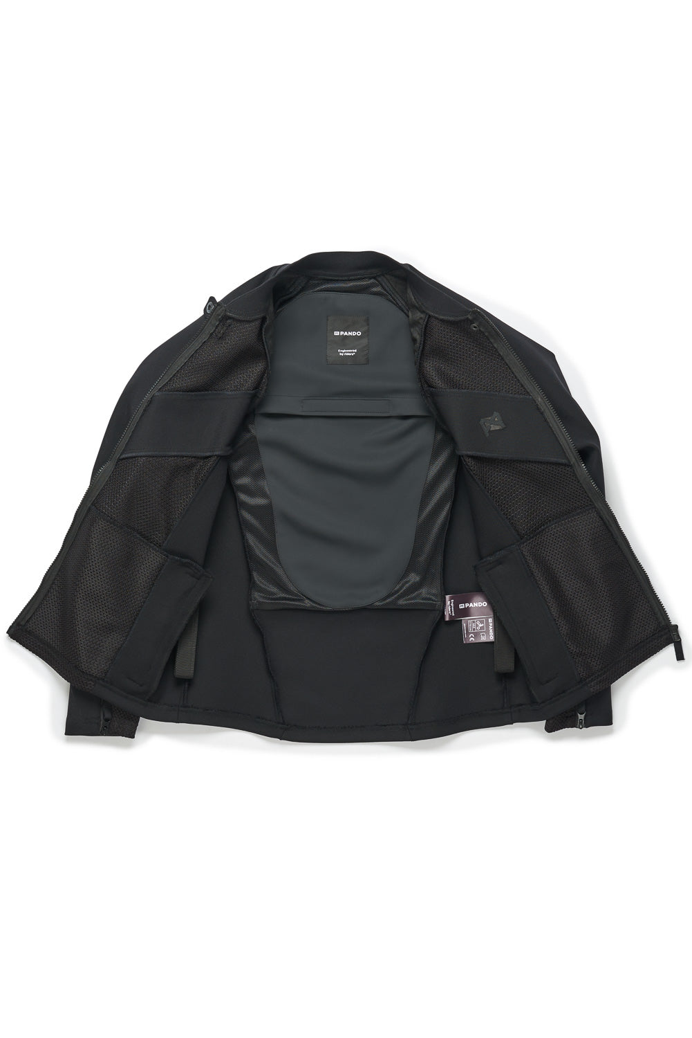 STEALTH BLACK AAA - Light-weight armored jacket for men Pando Moto