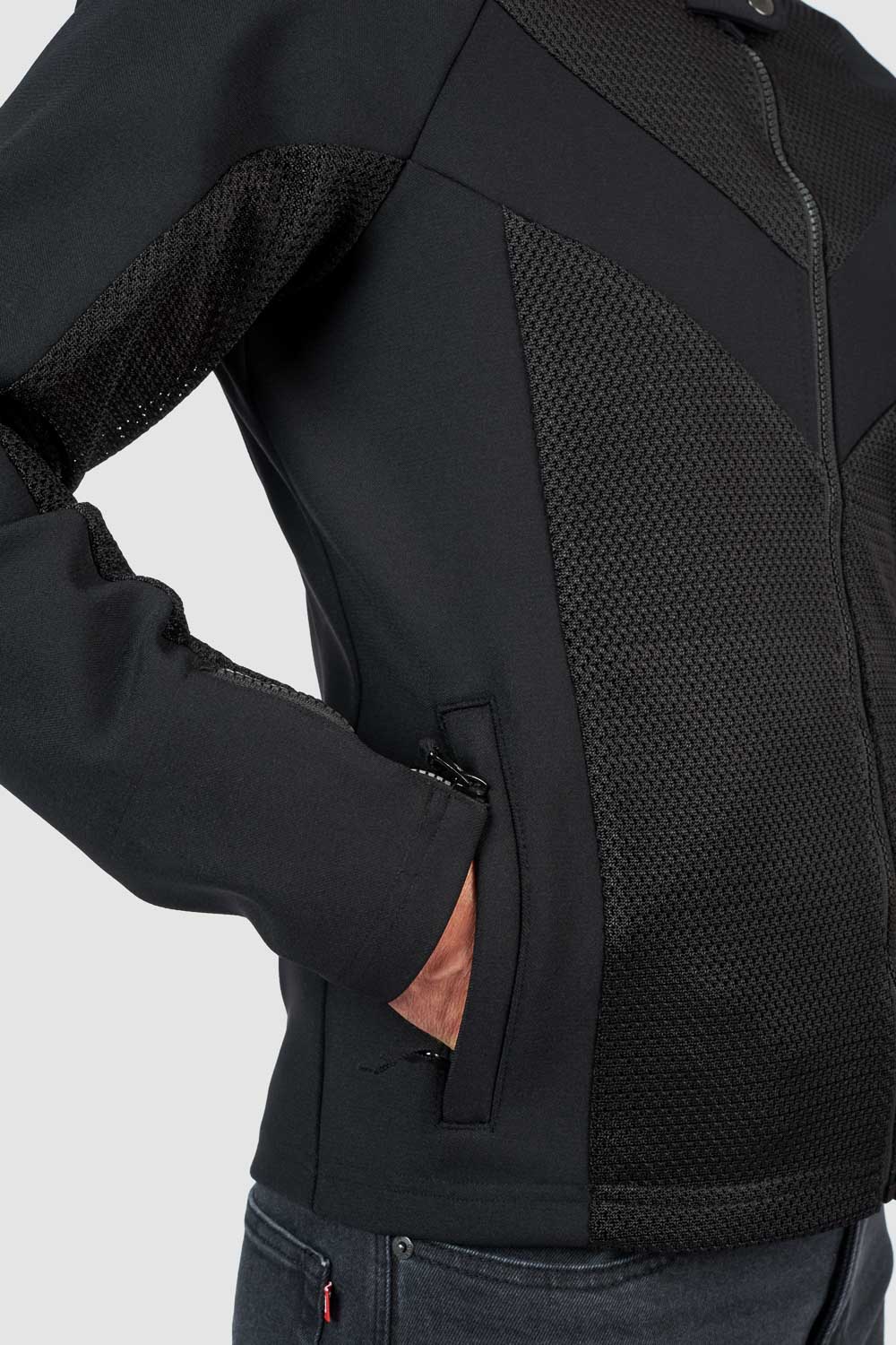 STEALTH BLACK AAA - Light-weight armored jacket for men Pando Moto