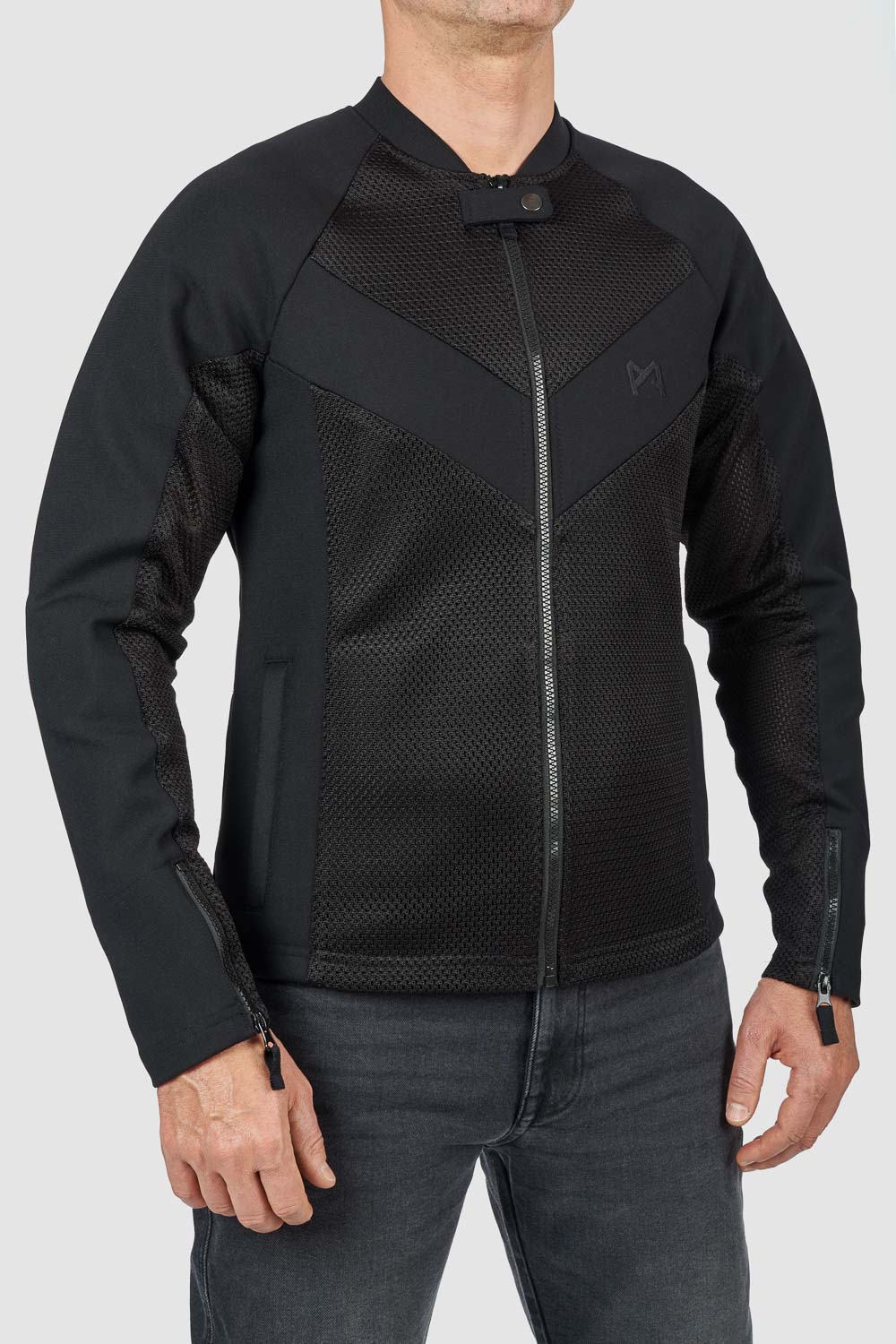 STEALTH BLACK AAA - Light-weight armored jacket for men Pando Moto