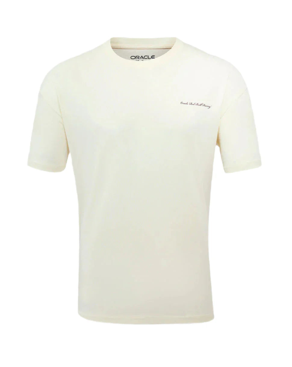 Red Bull Racing F1 Heritage Script T-Shirt - Egret Endless Racegear