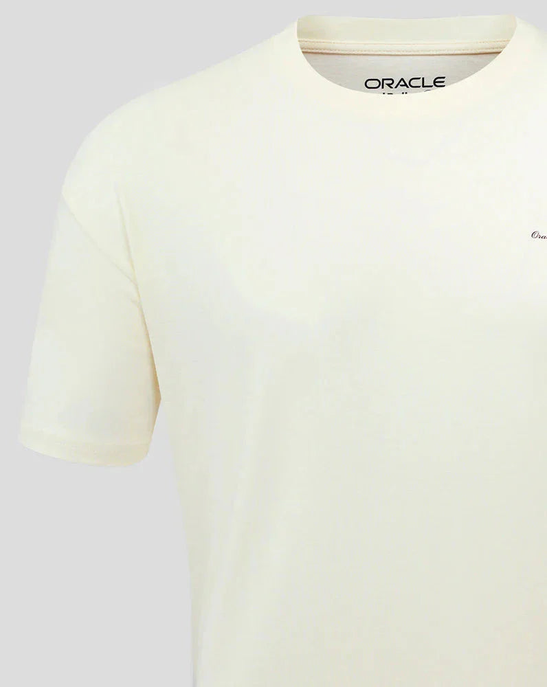 Red Bull Racing F1 Heritage Script T-Shirt - Egret Endless Racegear