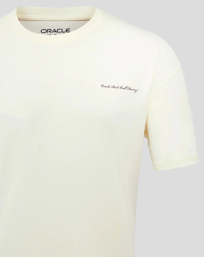 Red Bull Racing F1 Heritage Script T-Shirt - Egret Endless Racegear