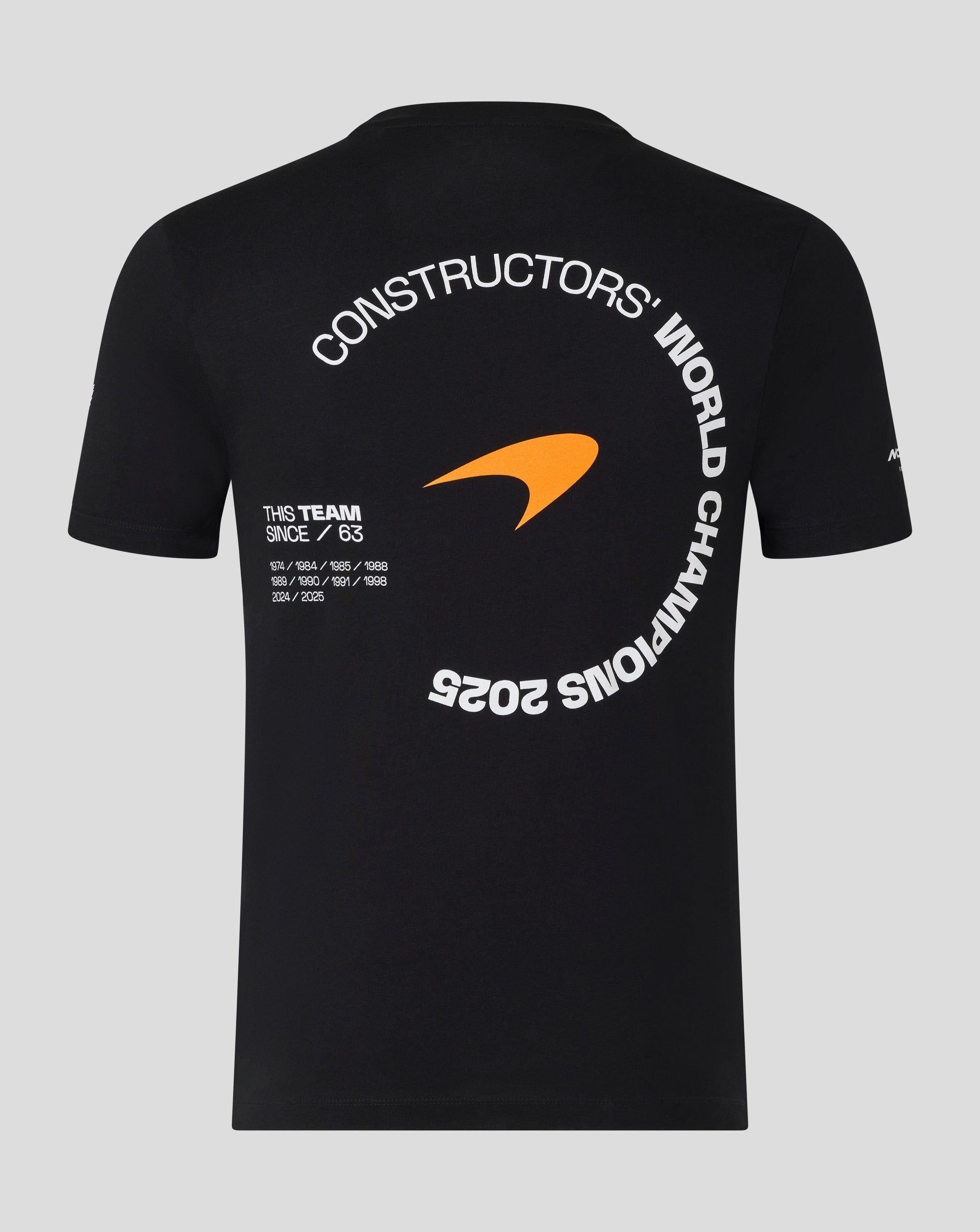 McLaren F1 2025 Constructors'  Championship T-Shirt - Black Endless Racegear