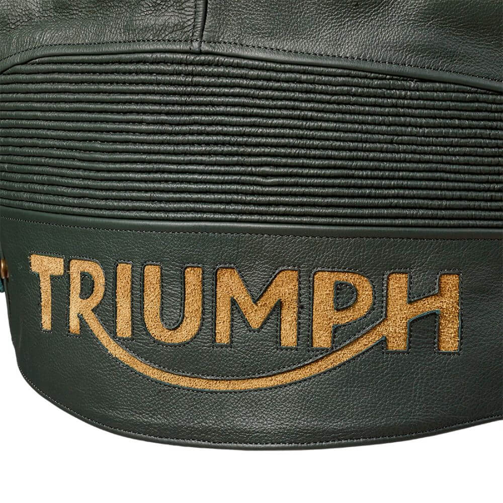 Braddan Green Leather Jacket Triumph